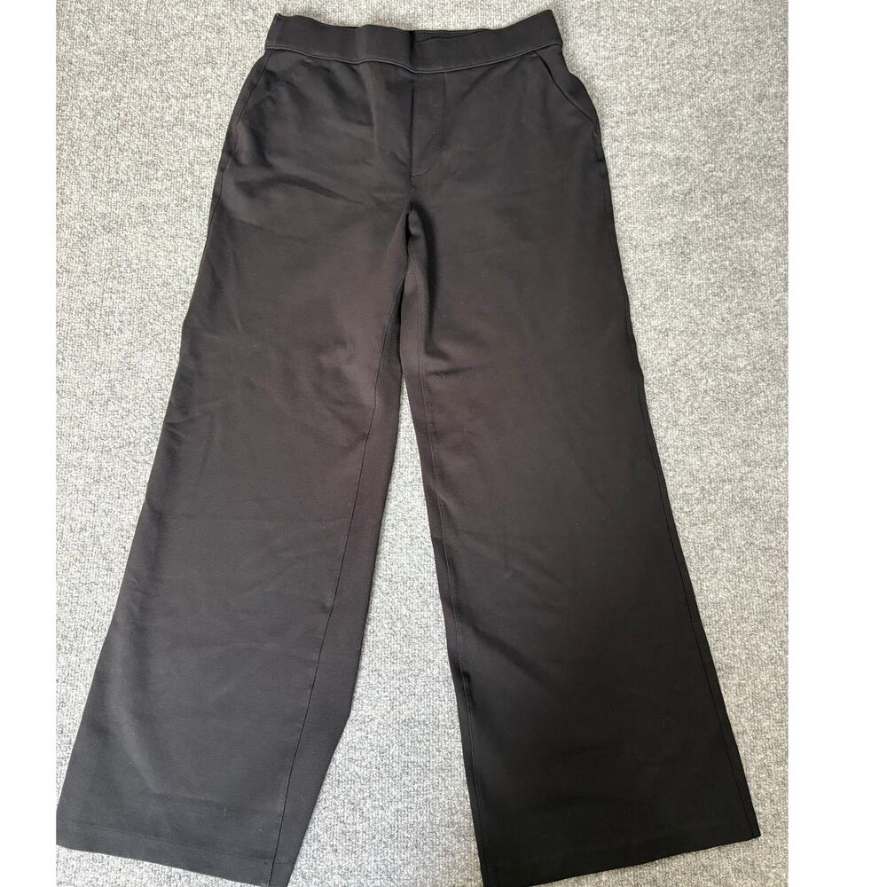 SPANX The Perfect Pant Wide Leg Ponte Black Size L